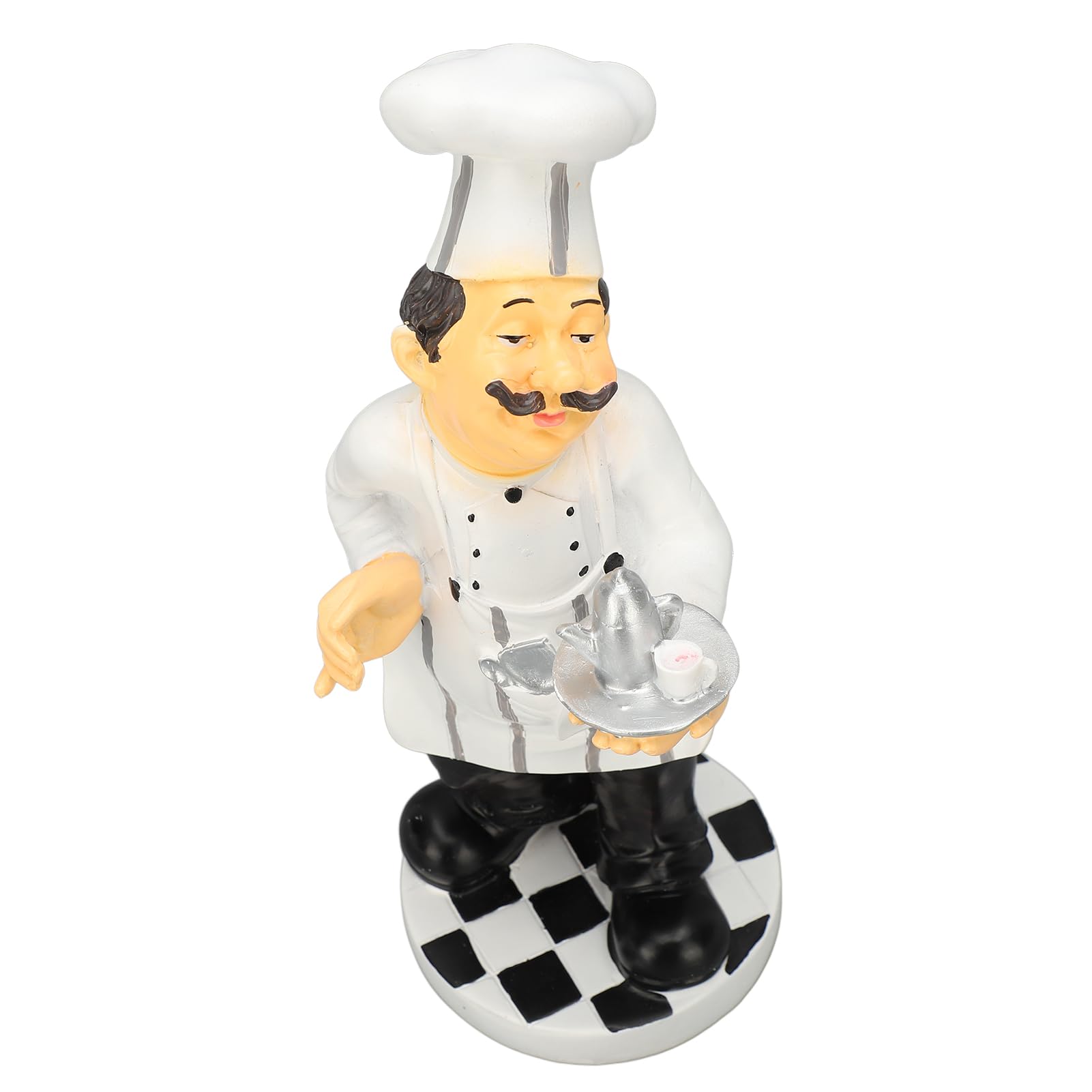 Figurine de Chef 3D LiebeWH en resine durable, statue de qualite pour comptoir de restaurant
