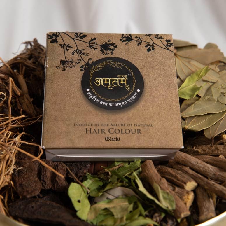 Sharda Amrutam Natural Hair Colour Black – 50g | Vibrant Long-Lasting Hue | Ayurvedic Formula | Nourishing & Safe | PH-Balanced for Gentle Care-image-37