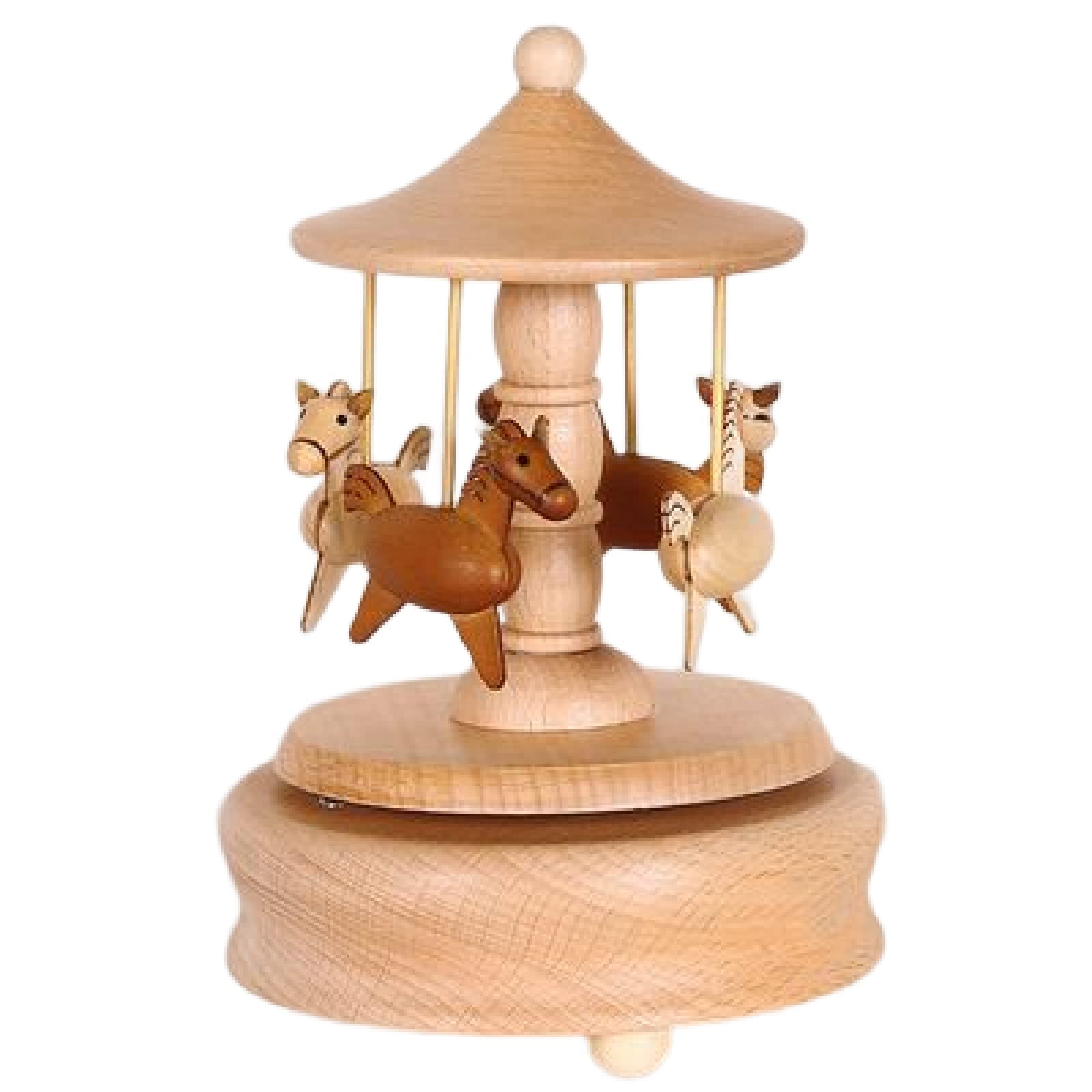 新品箱入り、木製メリーゴーランドオルゴール 61RY05ZtDgL.jpg