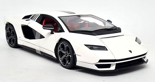Miniatura 2 de Maisto 1:18 Escala Dei-cast Lamborghini Countach LPI 800-4 Color Blanco Edición Especial