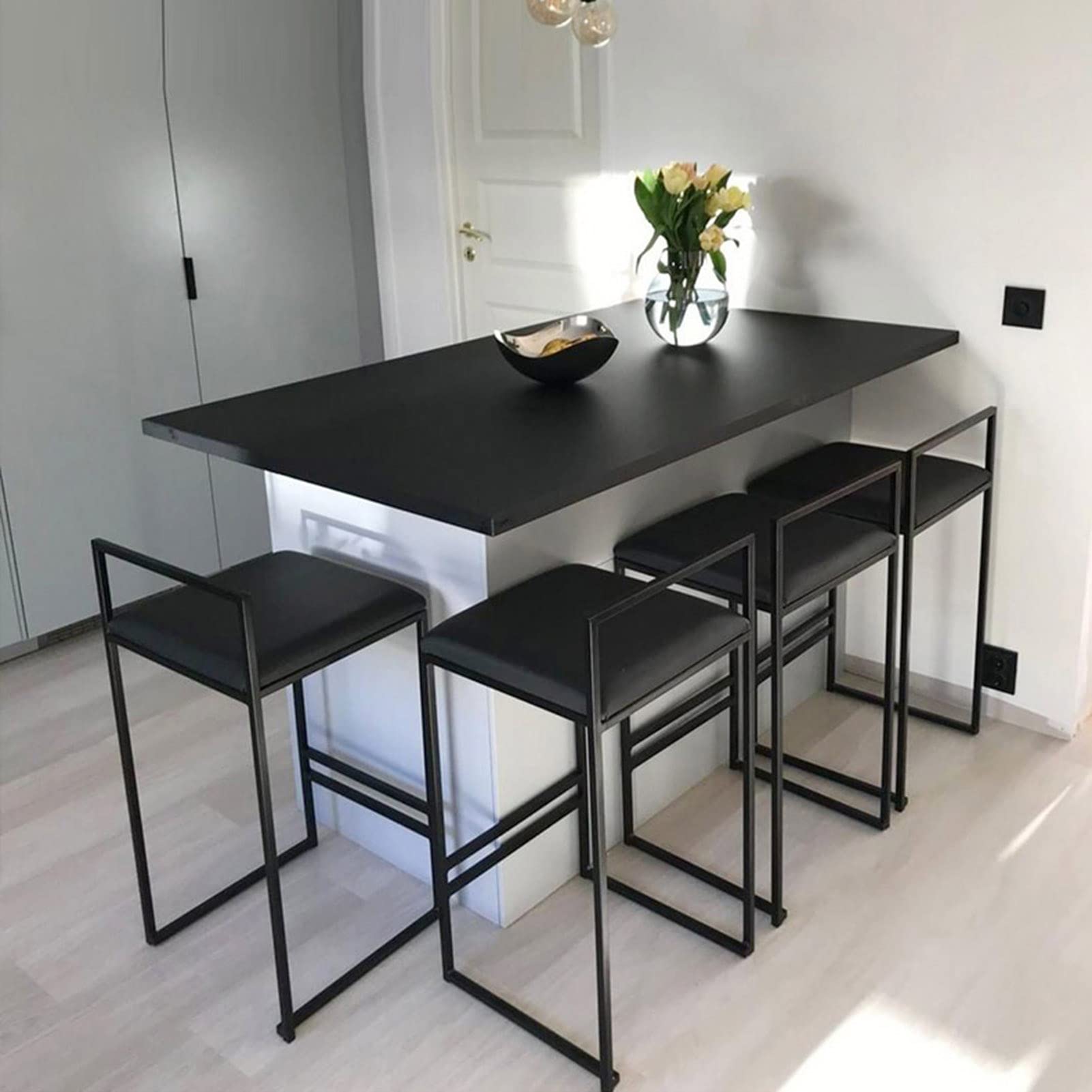 Amazon｜アイアンバーチェアー カウンターチェアー北欧おしゃれ椅子