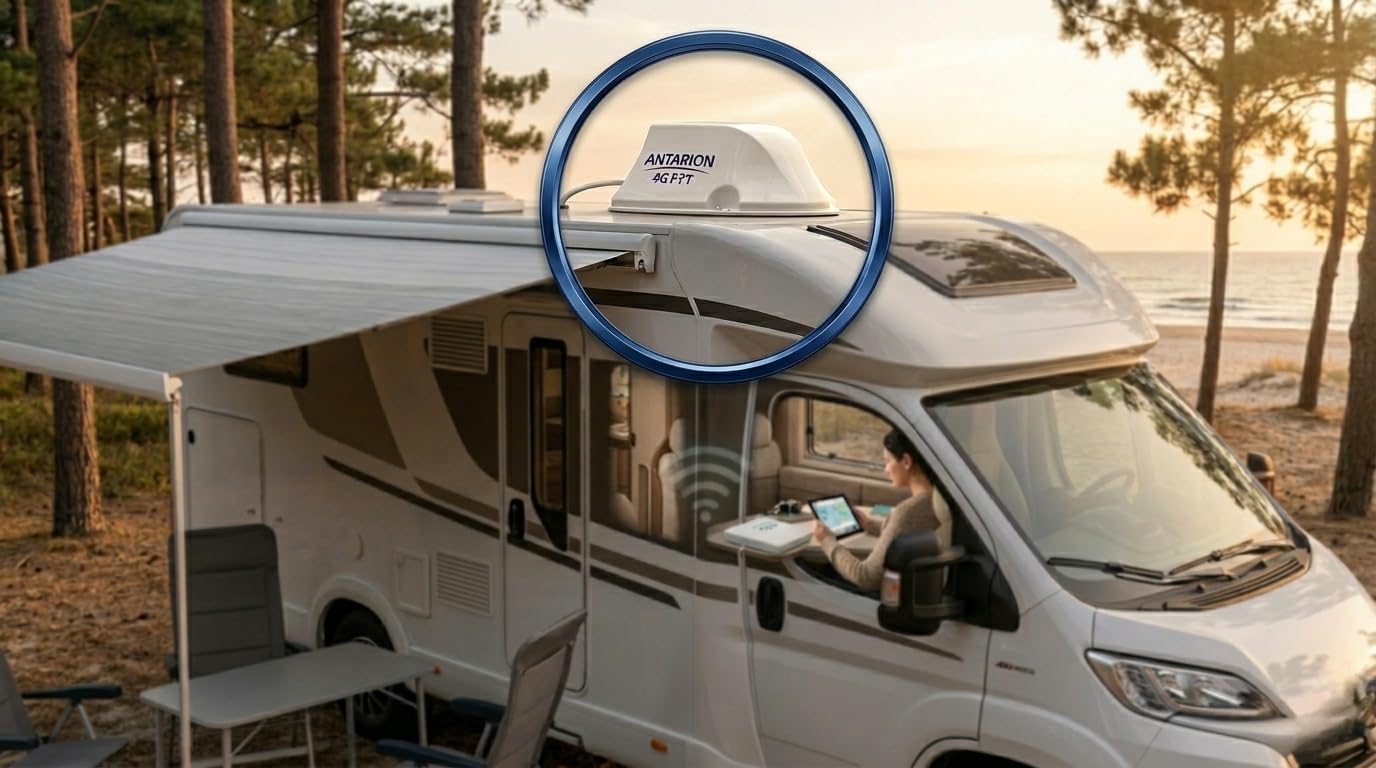 Antenne 4G LTE Longue portée avec routeur FIT Blanche