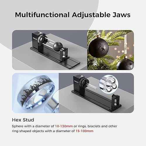 Miniatura 3 de Kit rotativo oficial Creality Pro, rodillo giratorio láser 4 en 1, accesorios de grabado multifunción para grabador láser, mandíbula giratoria para