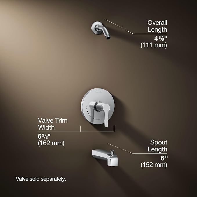 Set de grifería para baño y ducha Kohler negro mate miniatura 7