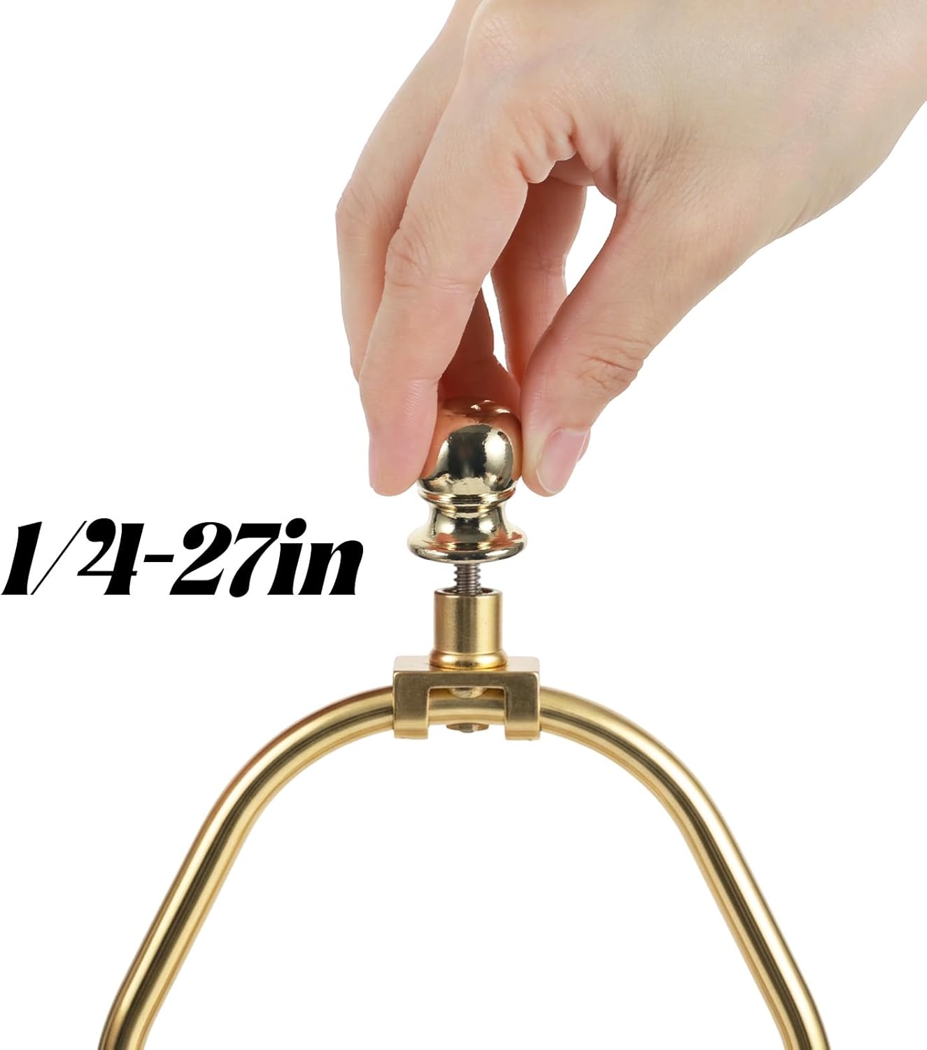 2Pcs Brass Lamp Finials, Quality Solid Brass Finial for Lamp Shade Holder Harp, Antique Brass' Lamps Finials Decorative for Table Lamp', Floor Lamps(Gold)