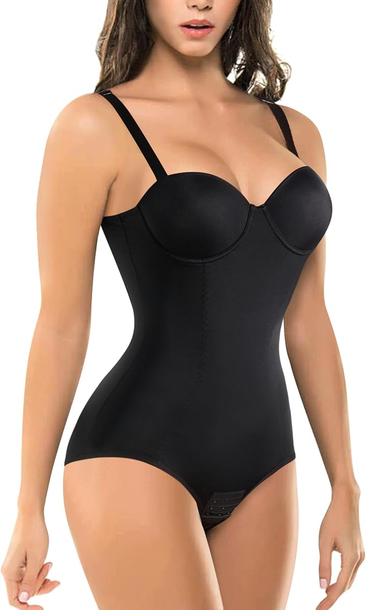 BRABIC Body Shapewear para mujer vestido de control de barriga sin espalda Body Tops Body Shaper con sujetador incorporado
