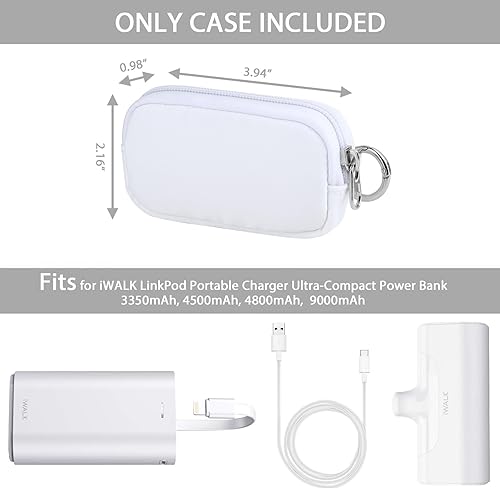 Miniatura 3 de Funda de viaje compatible con iWALK LinkPod Mini cargador portátil 3350mAh, 4500mAh, 4800mAh, 9000mAh Ultra-Compact Power Bank, funda para Anker 621