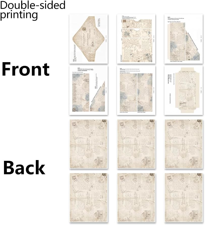 XINPOCUT Neutral Trifold Folding Folio Junk Journal Kit,Folio Booklet Craft Kit, Junk Journal Kit, Scrapbooking Supplies, Journaling Decor, Mini Folio Writer Folder Project, Arts & Crafts Gifts