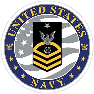 7.62 Design E-8 Senior Chief Petty Officer 3.5" U.S. Navy Rank Decal