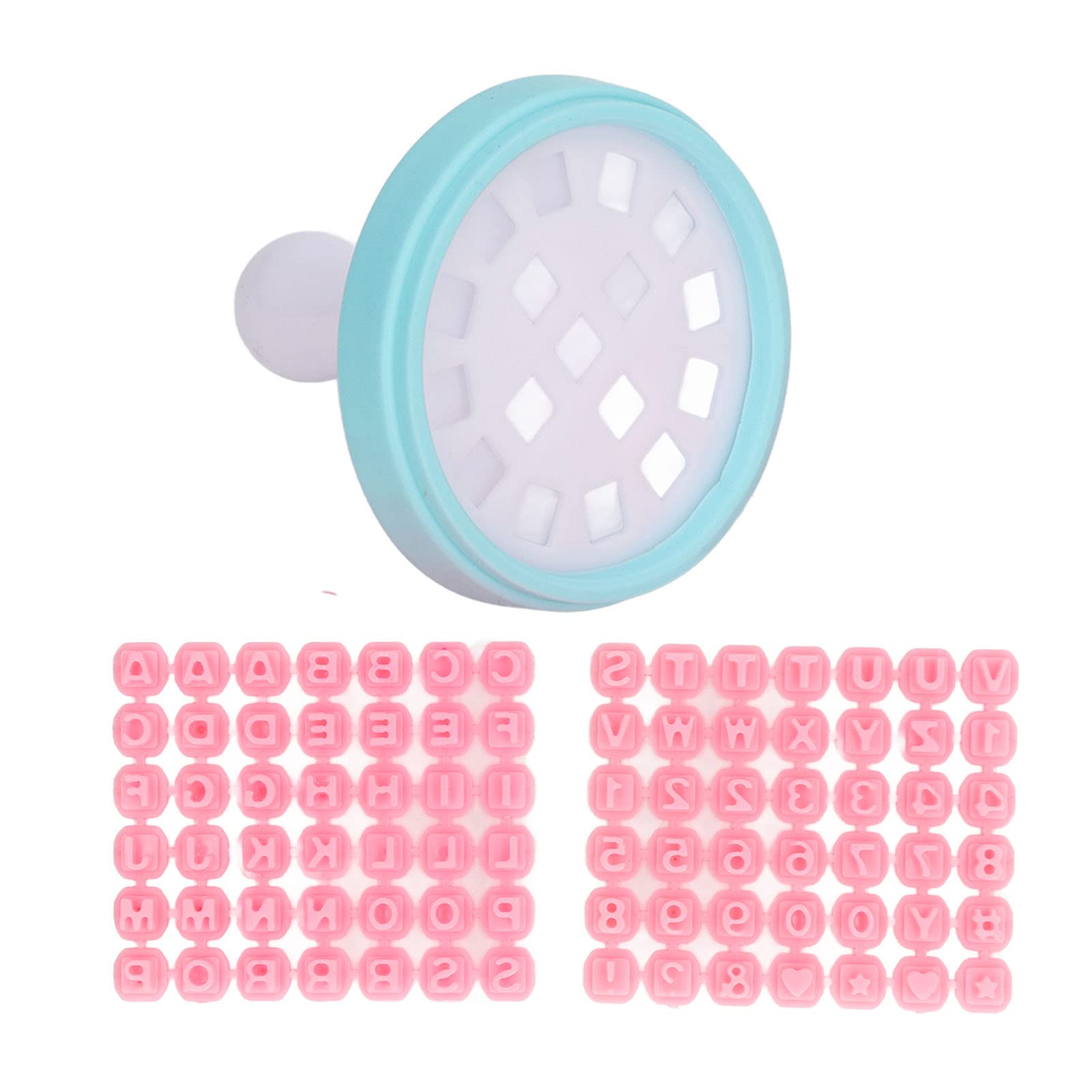 BORDSTRACT Letter Cookie Stamps, Cookie and Fondant Stamp, Alphabet Shape DIY Biscuit Cake Mold for Baking Tool, Flexible Fondant Impress Embosser Cutter