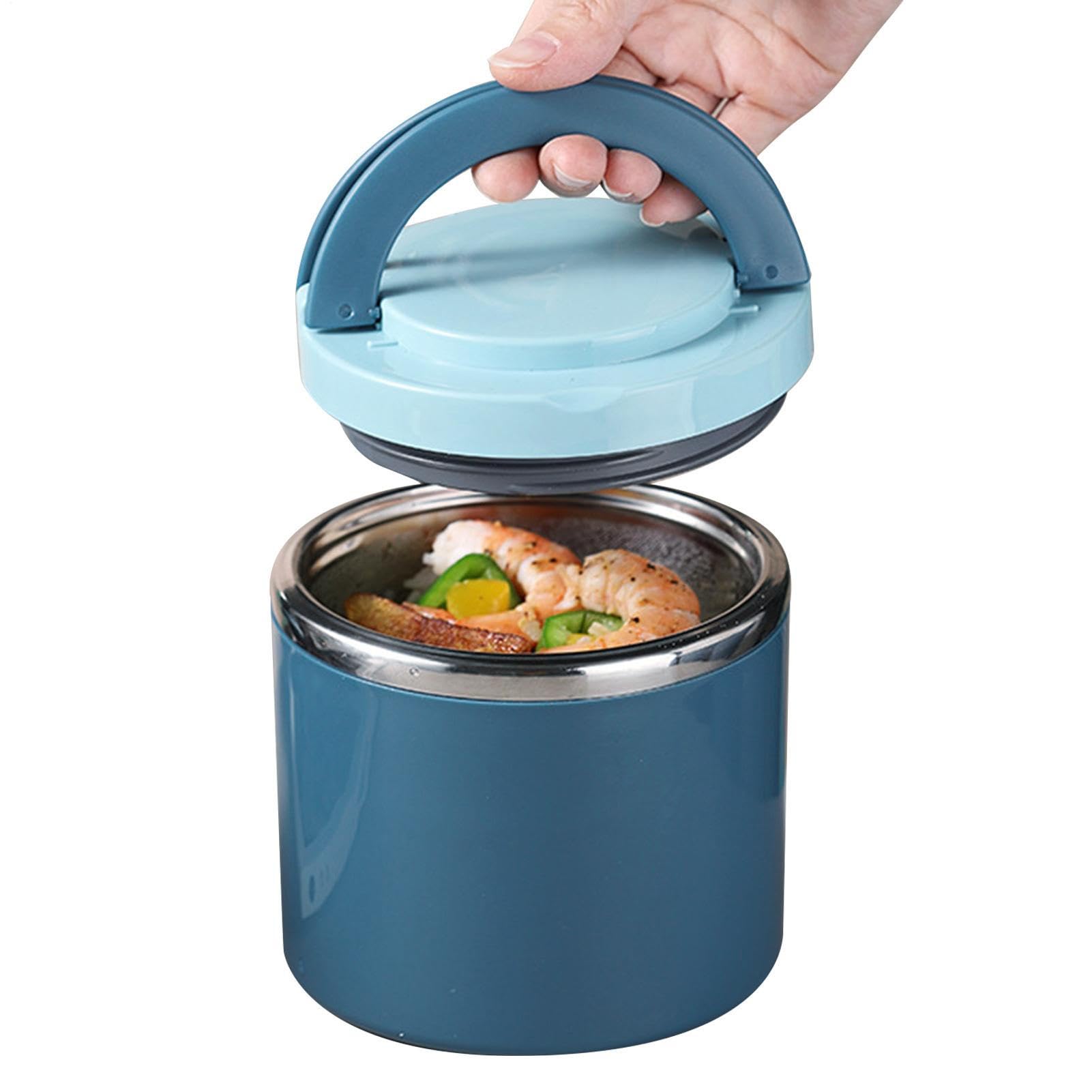 Contenitore termico per il pranzo, 630 ml, in acciaio inox | Contenitore termico per il pranzo, per scuola, ufficio, viaggi, campeggio, picnic, zaino in spalla