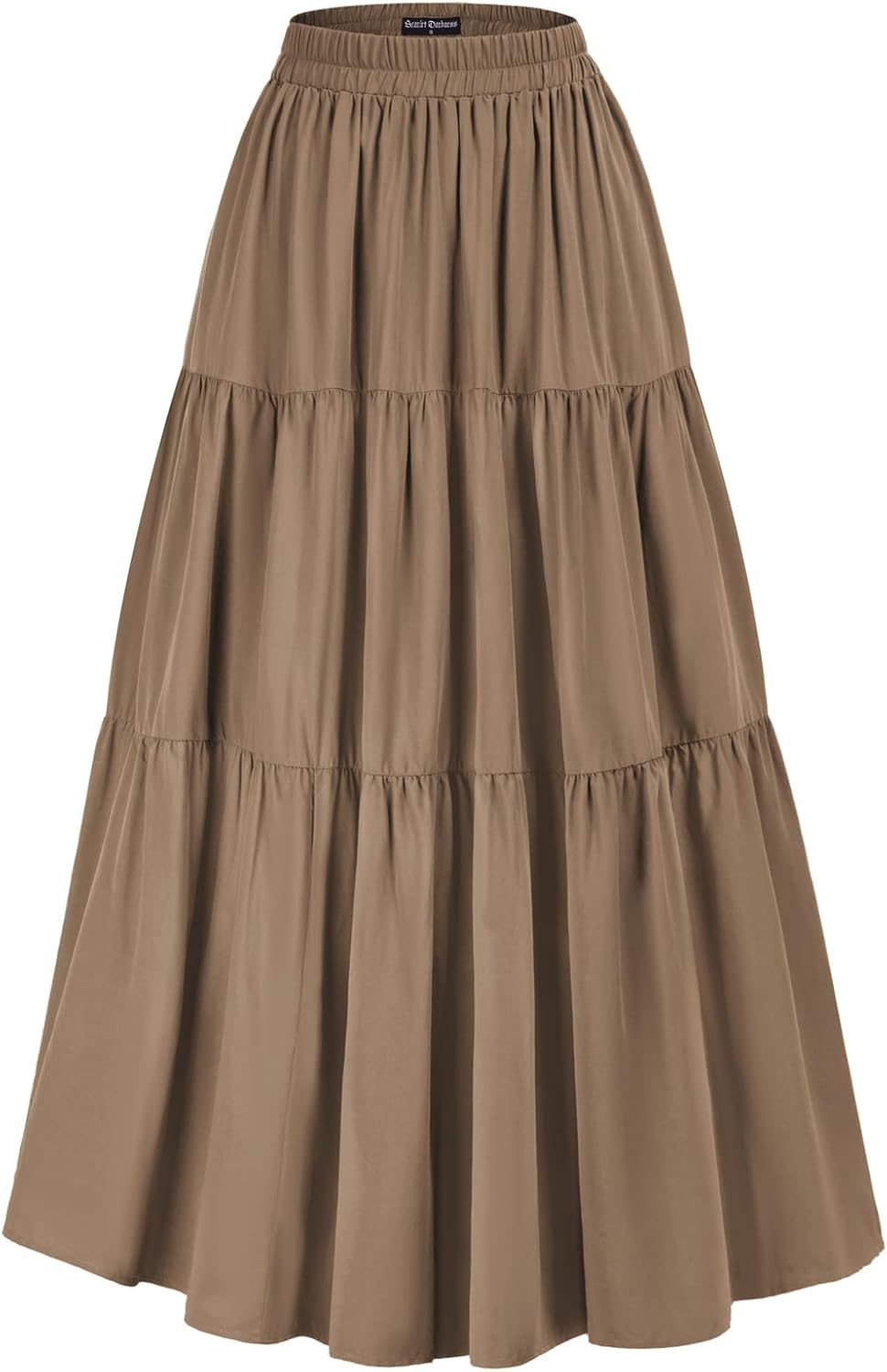 Scarlet Darkness Maxi Long Skirts for Women Summer Flowy Renaissance Skirt with Pockets