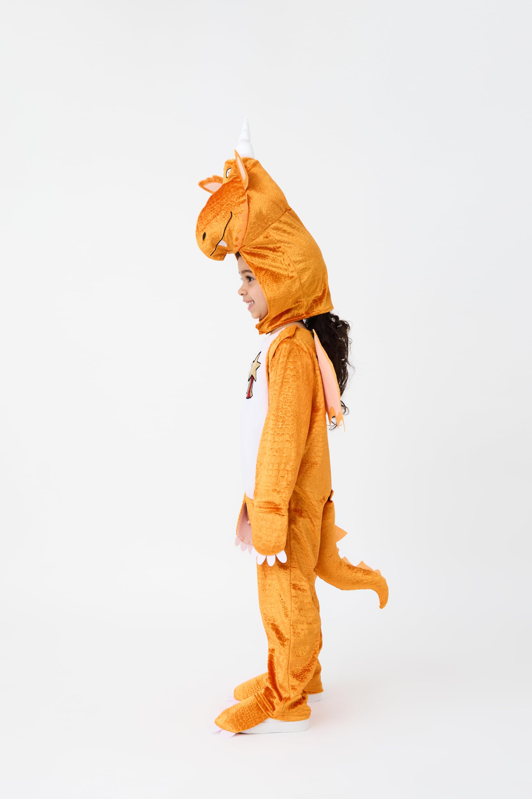 Costume intero unisex per bambini Zog The Gruffalo Friends Julia Donaldson con licenza ufficiale | Giornata mondiale del libro, travestimento e travestimento | Età 3-8 |