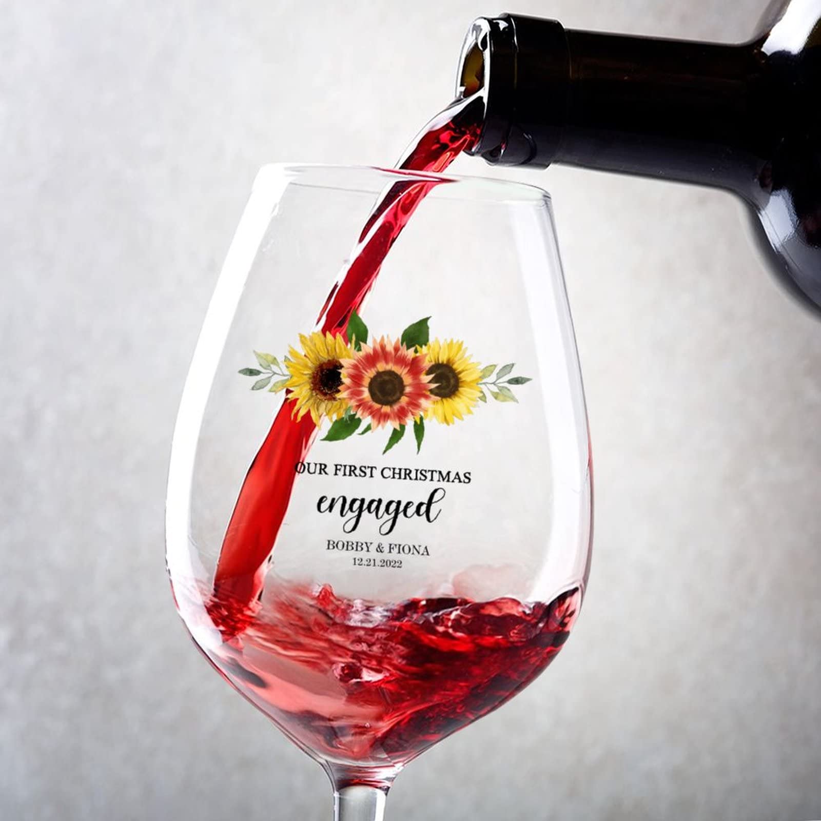Verres à vin pour rendez-vous amoureux et dîners de fête | Lot de 2