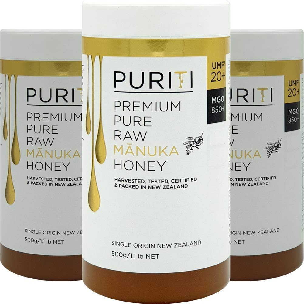 New Zealand Pure Raw Manuka-Honey UMF20+ (MGO850+) 500g (3 Bottle)