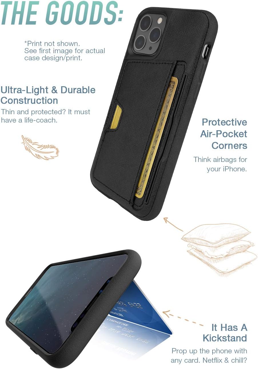 Smartish - Fern Real - iPhone 12 Mini Wallet Case - Wallet Slayer Vol 2 [Slim + Protective Kickstand] Credit Card Holder - Fits iPhone 12 Mini