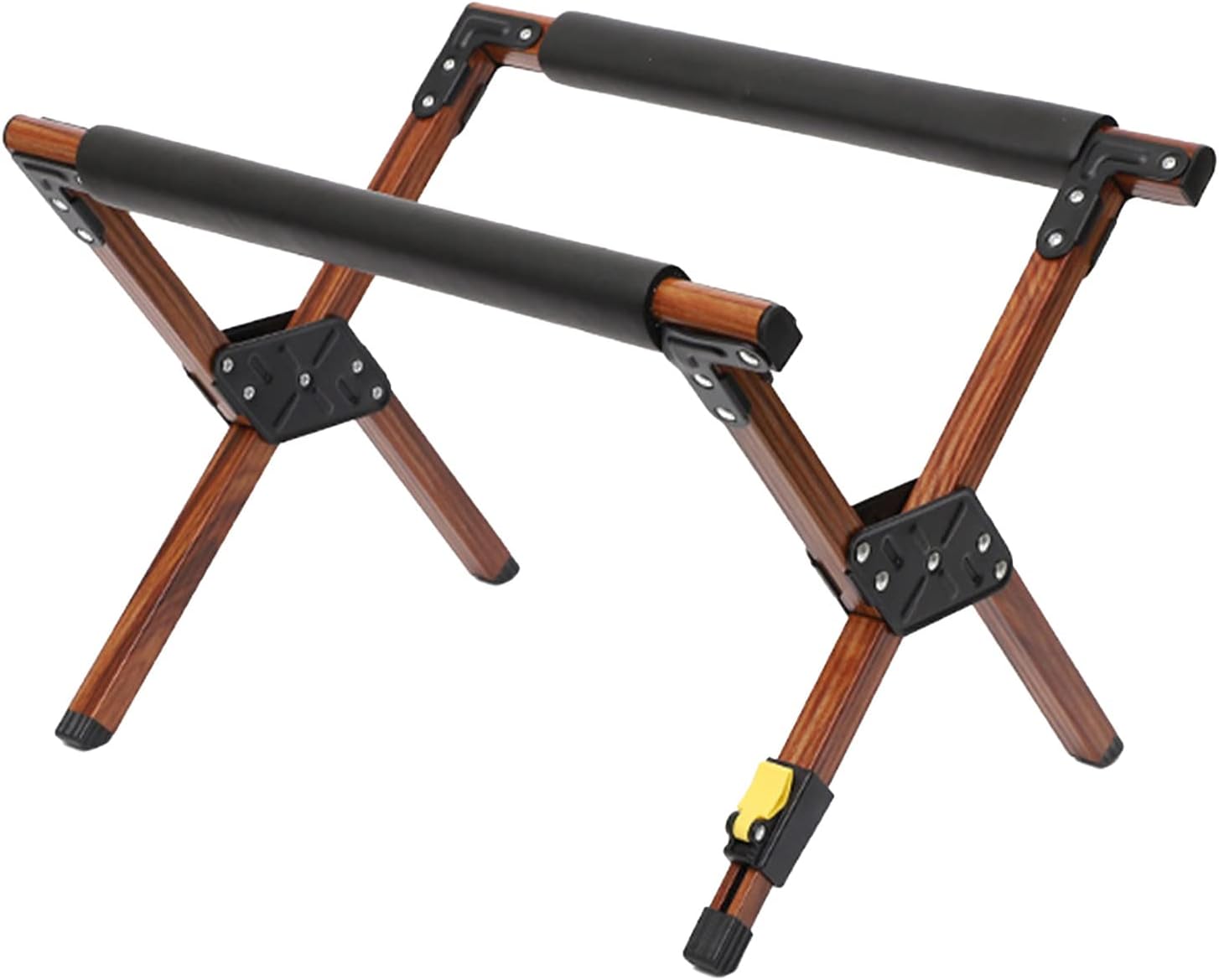 Naroote Luggage Stand, Folding Cooler Stand Frame, Camping Cooler Stand Aluminum Alloy Multipurpose Adjustable Luggage Rack Suitcase Stand for Outdoor (Wood Grain Color)