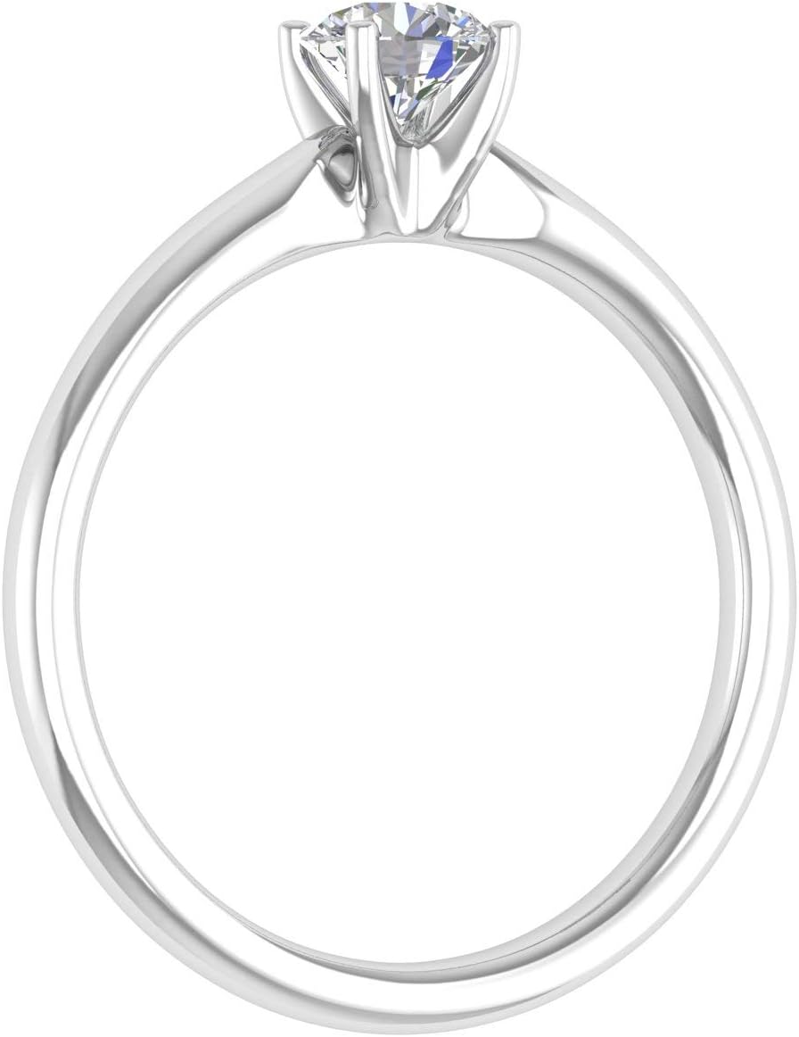 0.40 Carat Diamond Solitaire Engagement Ring Band in 10K Gold