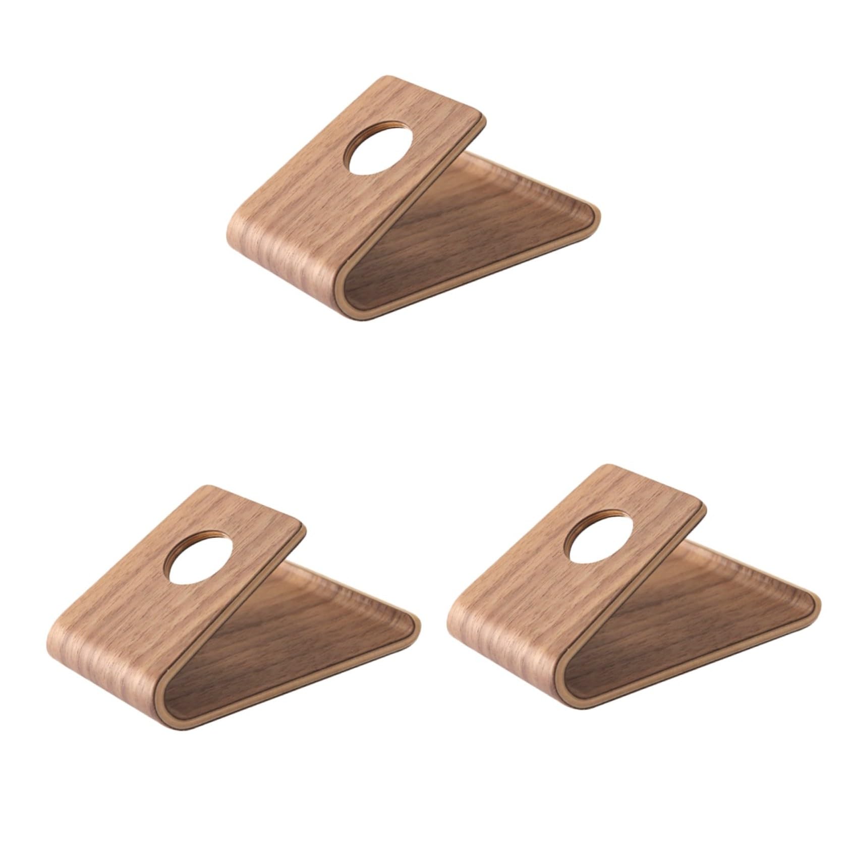 Artibetter 3stücke Holz Handyhalterung Für Smartphones Und Tablets Kreativer Tisch-ständer Aus Nussbaum Stabil Und Langlebig Für Büro Wohnzimmer Und Studium Unterstützt Freihändiges