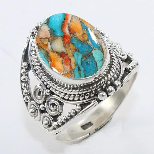 Miniatura 80 de Anillo de plata esterlina 925 para mujer y piedras preciosas naturales, anillo de compromiso de plata de ley, juego de bisel de piedra natal