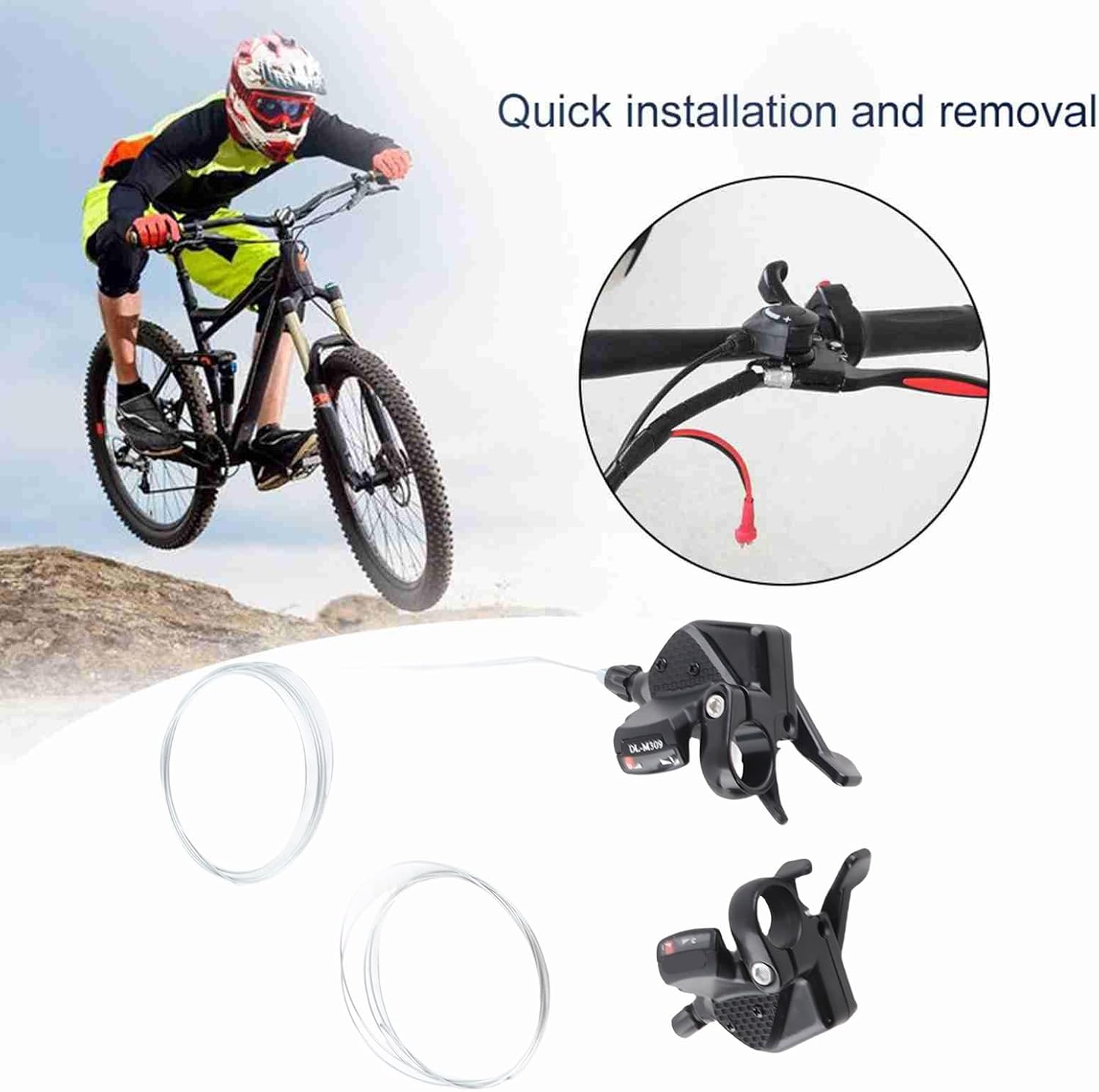 Shimano 9/8 Speed Triple Shifter - Black Metal Pair (3x8 Speed)