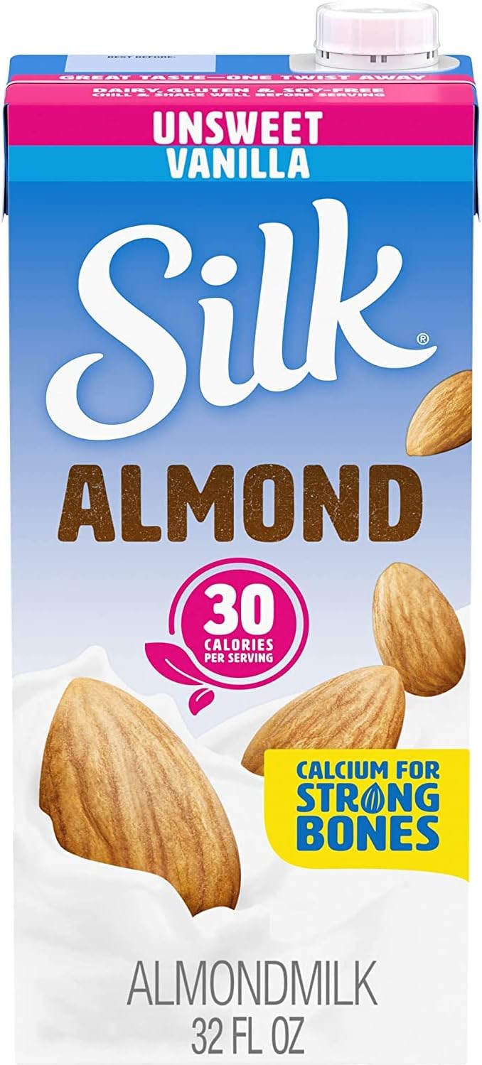 Silk Unsweet Almond Beverage 30 Calories (Plant Based / Vegan Milk Alternative) 946ml