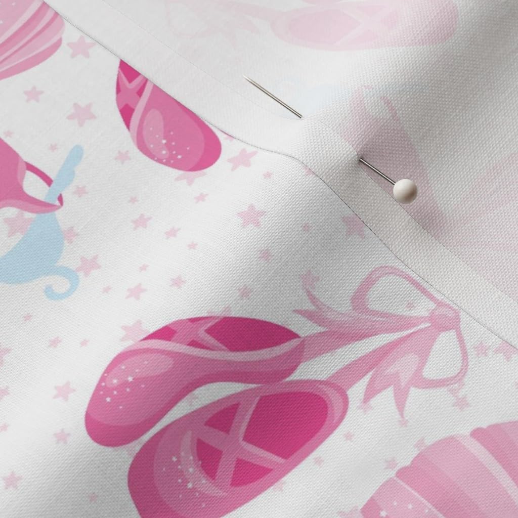 Spoonflower Fabric - Ballerina Tutu Pink Girl Ballet Nursery Printed on Petal Signature Cotton Fabric by The Yard - Sewing Quilting Apparel Crafts Decor