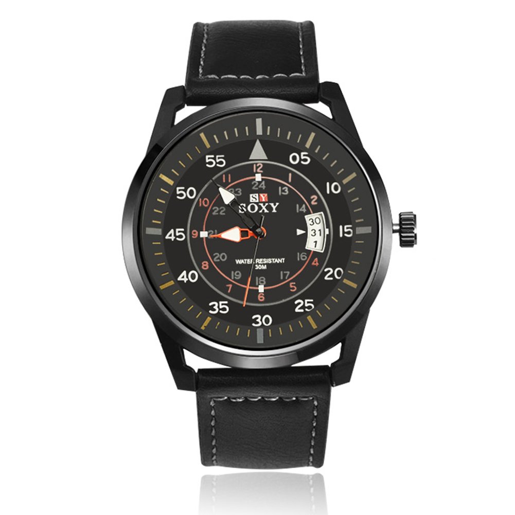 YELLOW CHIMES Black Dial Black Strap Designer Analog Watch for Boys