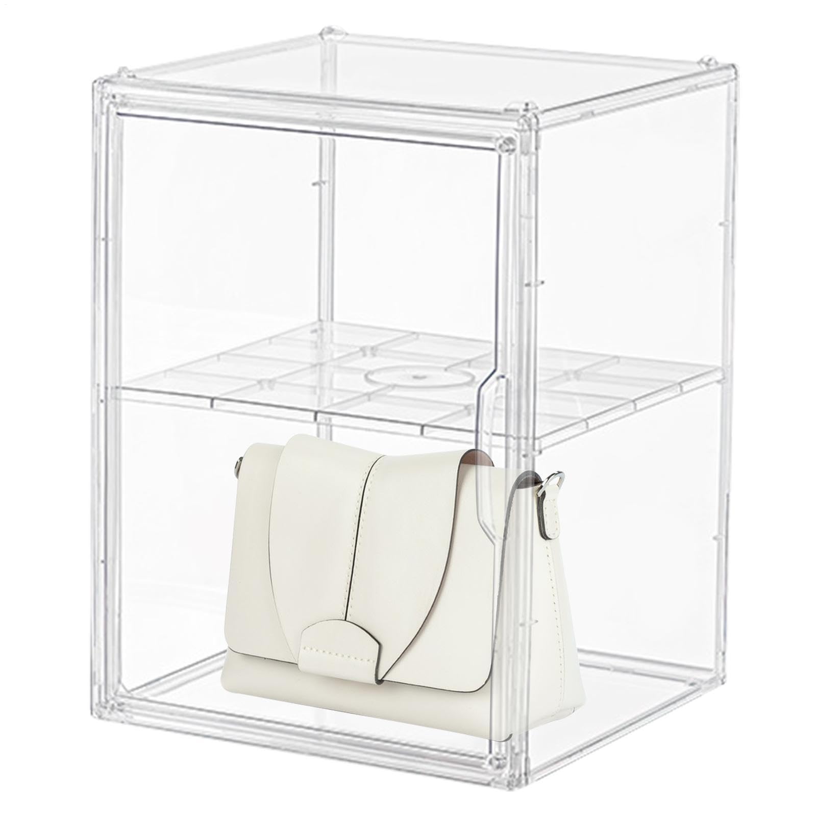Generico Contenitori trasparenti per borsa - Organizzatore a borsa | 'armadio | Porta magnetica impilata Portaoggetti Organizer Scatola di visualizzazione per figure anime per adolescenti