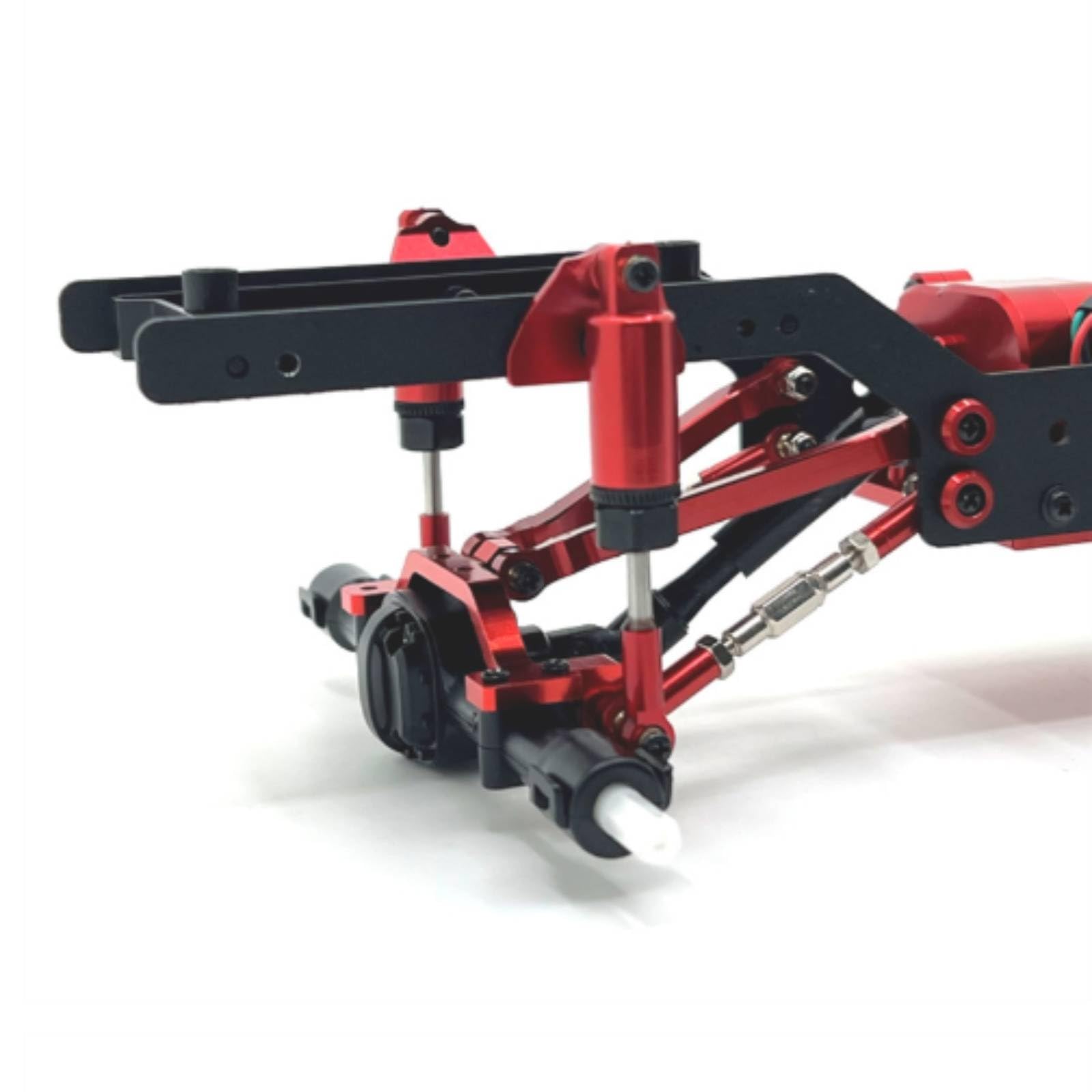 harayaa Componente de Actualización de Vehículo Kit de Mejora RC Conjunto de Suspensión Amortiguadores Hidráulicos Asiento de Barra Anclajes, Negro