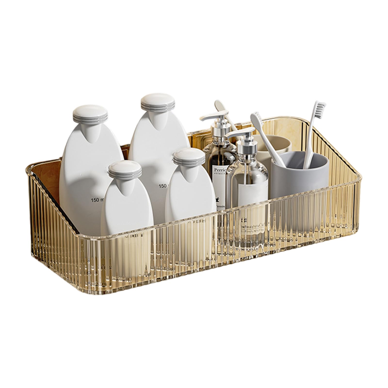 Woedpez Adhesive Shower Caddys, Bath Organizers with Large Capacity, Not Drilling Bathroom Shelves Kitchen Spices Racks Bathroom Shower