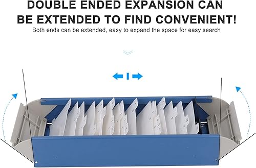 Miniatura 5 de Portatarjetas, soporte para tarjetas de índice con capacidad para 800 tarjetas de visita de la A a la Z, organizador con cubierta transparente alta