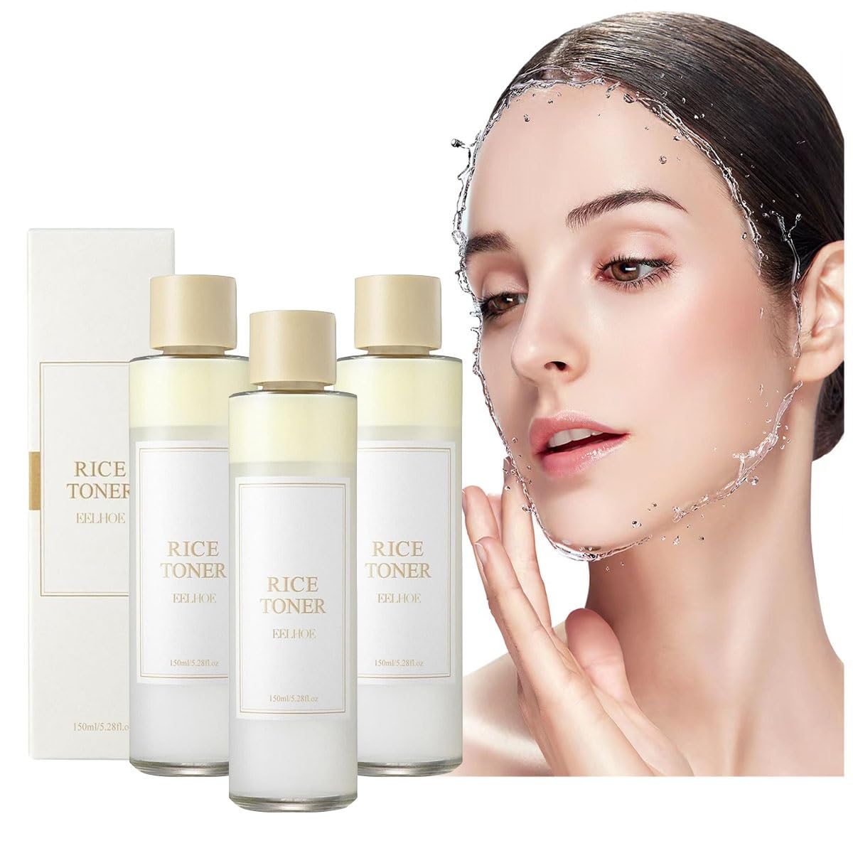 BAcion Rice Toner - Glow Boosting Essence, Natural Moisturizer Glow Essence, Hydrating And Moisturizing Rice Extract, Essential Toner For Deep Hydration
