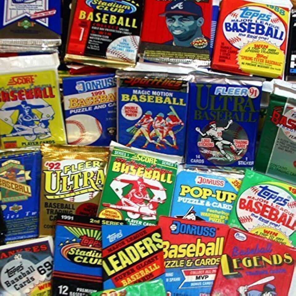 300 Unopened Baseball Cards Collection in Factory Sealed Packs of Vintage MLB Baseball Cards From the Late 80&#x27;s and Early 90&#x27;s. Look for Hall-of-Famers Such As Cal Ripken, Nolan Ryan, & Tony Gwynn.