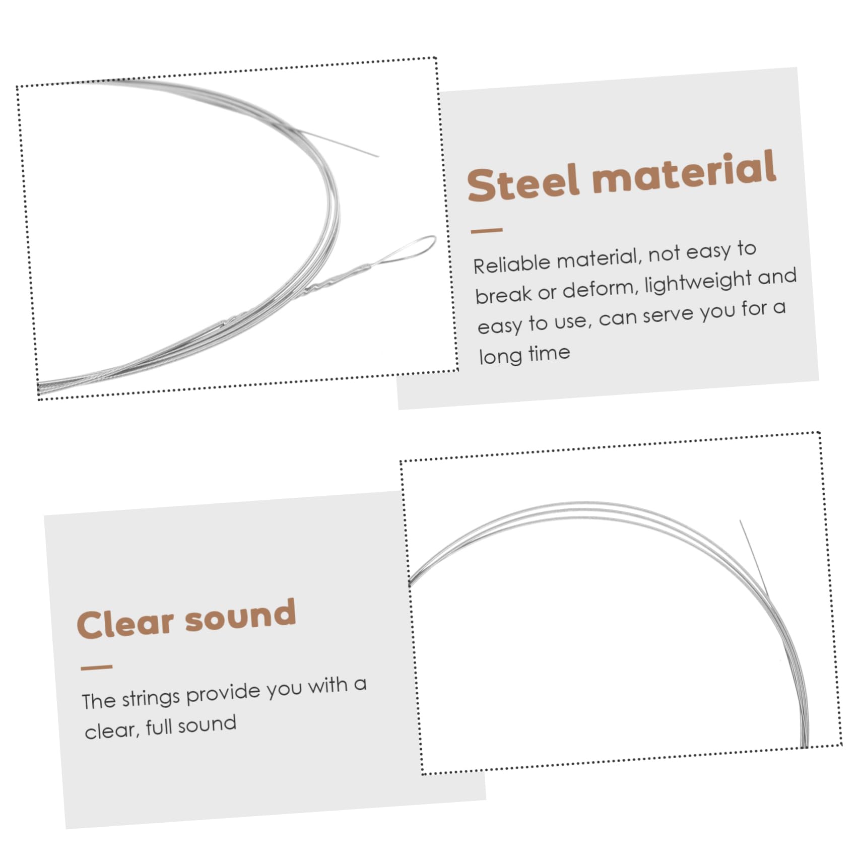 Totority Dulcimer String Steel 2pcs Strings for Dulcimer Replacement Instrument Accessories High Tension