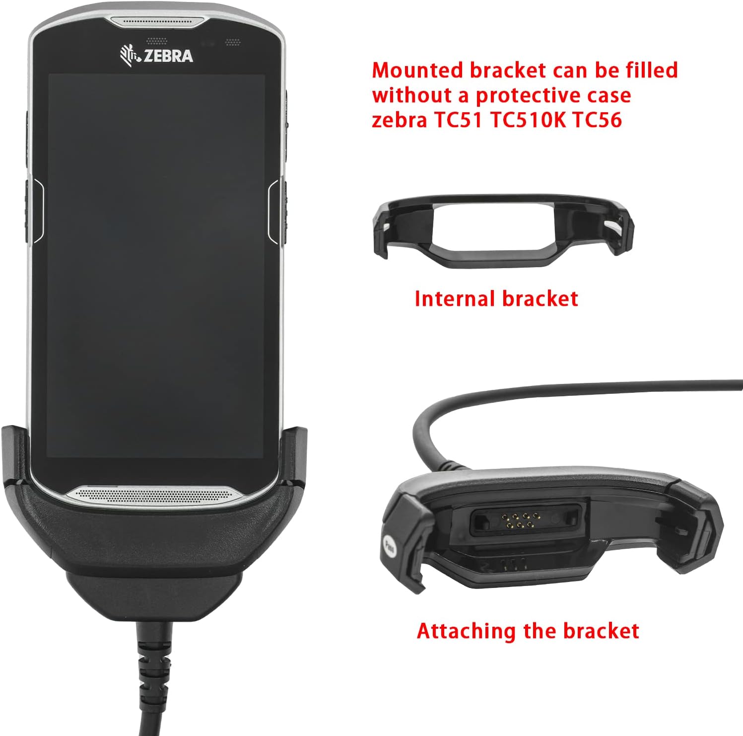 Tc51 Charger,Scanner Charger Cable for Zebra TC51 TC510K TC52 TC56 TC57,5V2A with 6ft Cable Fast Charger,Suitable Use for Baggage Handlers,Postal Carriers,Retail Workers,Warehouse Employees