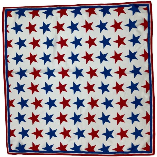 Yellowstone Freedom Cowboy Wild Rag 10% Silk Scarf Bandana Stars USA3