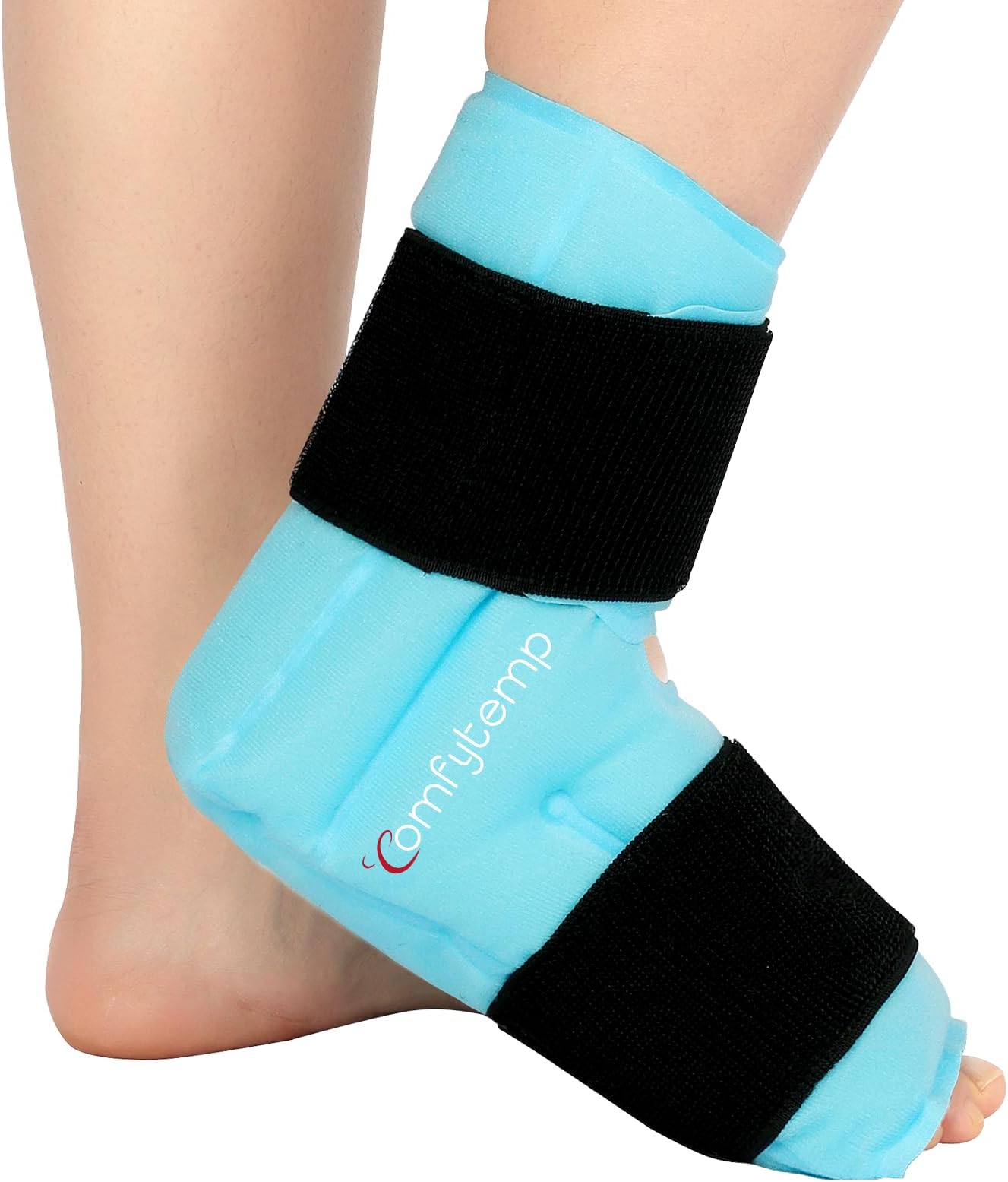 Comfytemp Large Foot Ice Pack Wrap Around Entire Foot, Full Coverage Ankle Ice Pack for Feet & Ankle Swelling, Reusable Hot & Cold Gel Pack for Sport Injuries, Achilles Tendonitis, Plantar Fasciitis