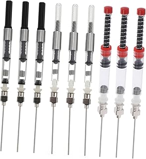 KICHOUSE 万年筆用インクフィラー 9個セット ペンインク注入シリンジ 万年筆インクカートリッジ対応 吸収補助器具 4.7インチ 文房具・オフィス用品