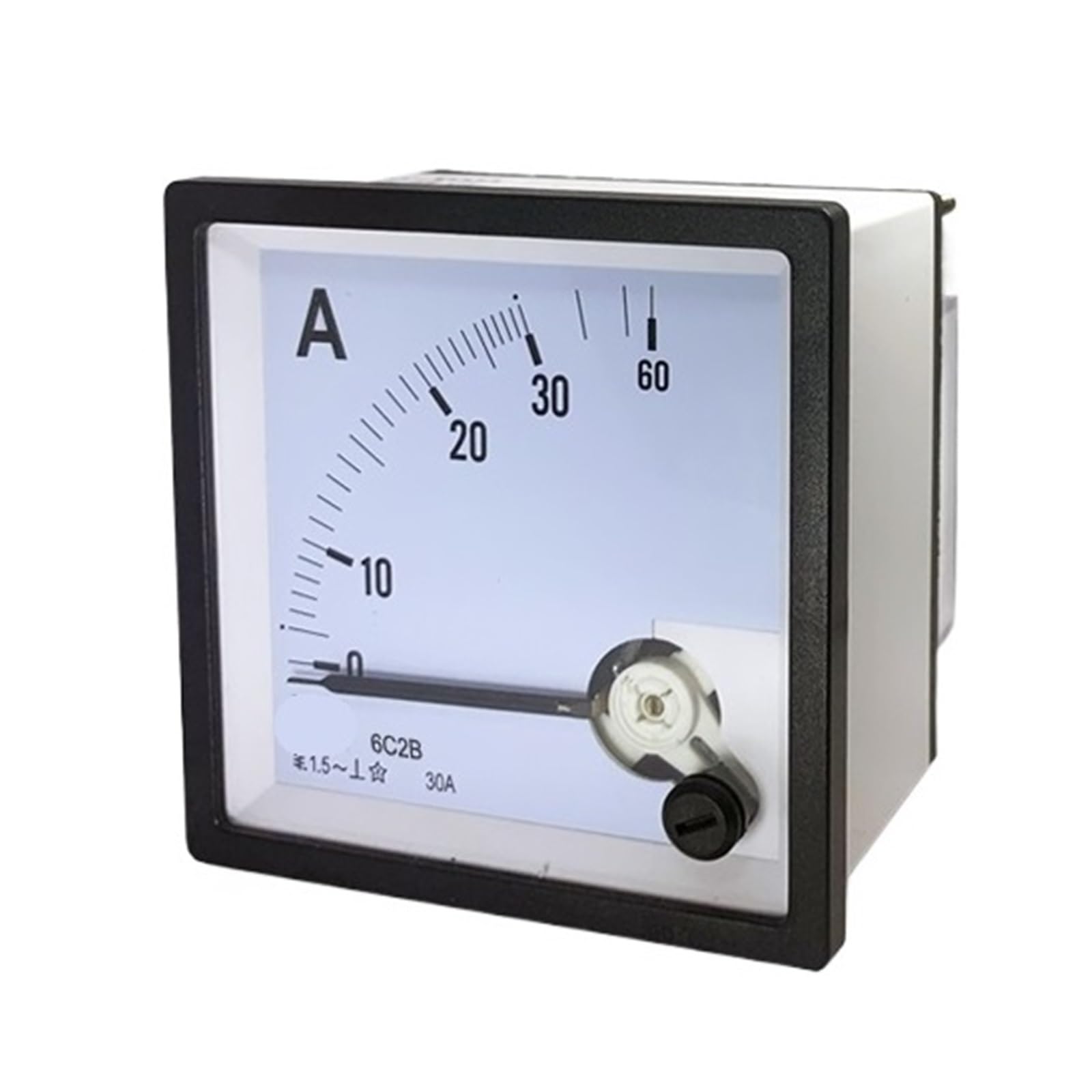 HEXEH 6C2B Amperometro CC 75mv Amperometro Diretto 10a 20a 30a 80 * 80mm Puntatore CC cp80(Size:DC 10A)