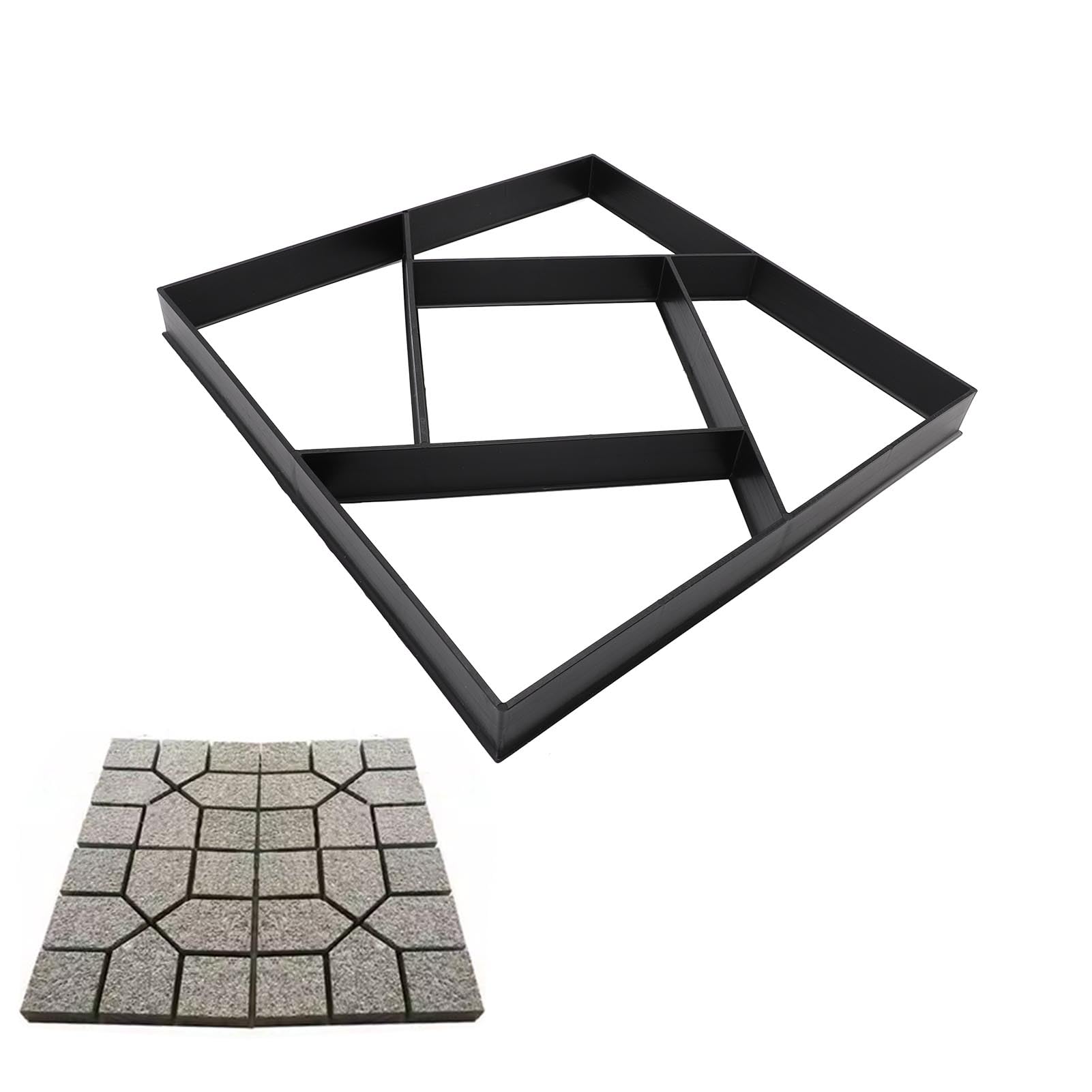 Stampo Calcestruzzo Riutilizzabile Creatore Percorsi In Cemento Pavimentazione In Pietra per Prato, Patio, Cortile, Giardino, Esterno, Creatore Blocchi Terreno, Forma Vialetti