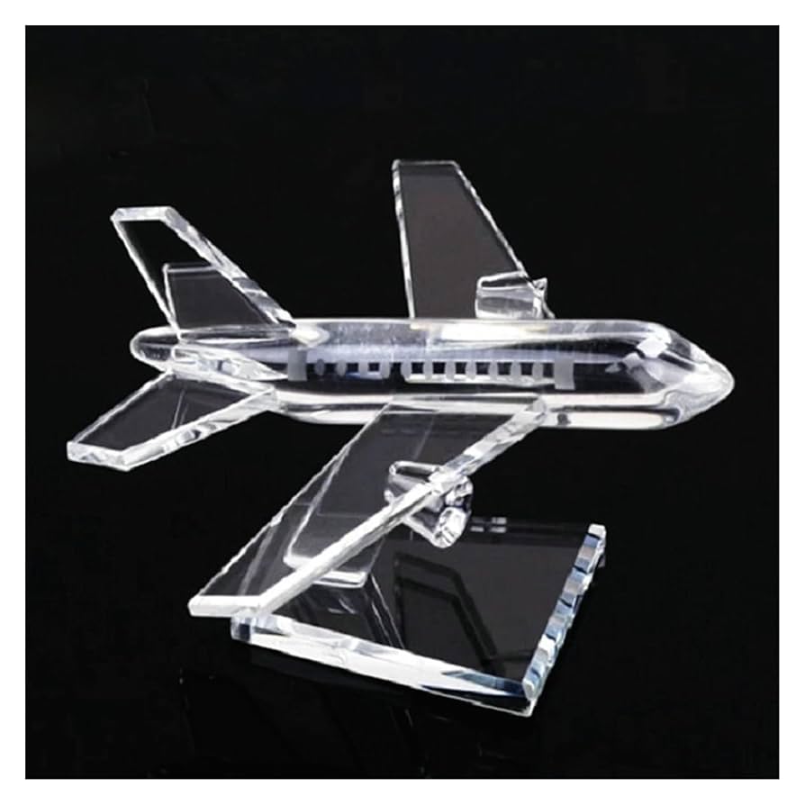 Amazon.co.jp: 1pc クリスタルガラス飛行機モデル小型飛行機