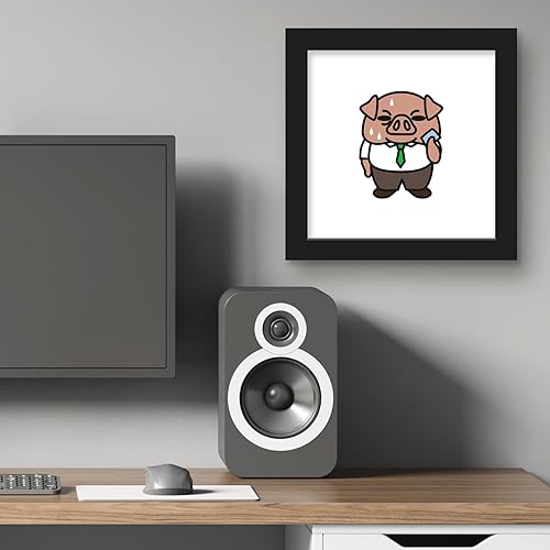 Miniatura 5 de Trends International Gallery Pops Sanrio Aggretsuko - Arte de pared tonelada, versión enmarcada negra, 12 x 12 pulgadas