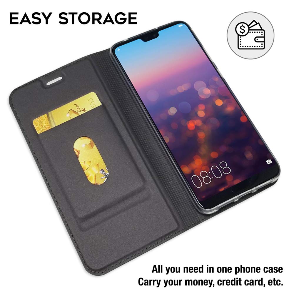 Cover per Huawei P20 Lite/Nova 3E, Custodia in PU Pelle, Antiurto Libro Portafoglio Protettiva Cover Compatibile con Huawei P20 Lite/Nova 3E, Blu