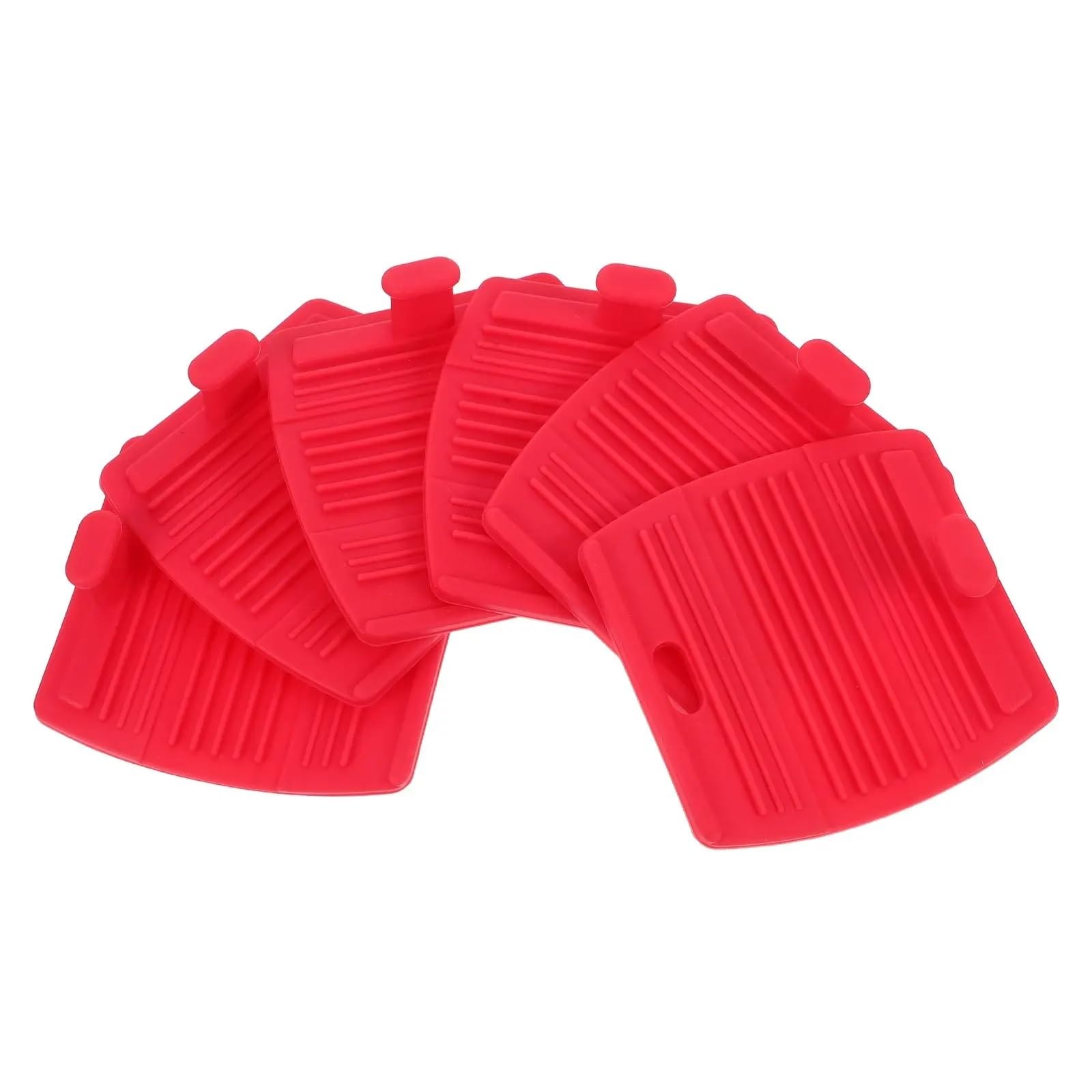 6 Pcs Silikon Topf Griff Abdeckungen Wärme Beständig rutschfeste Griffe Schutzhülle Wok Ärmeln Küche Kochgeschirr Teile