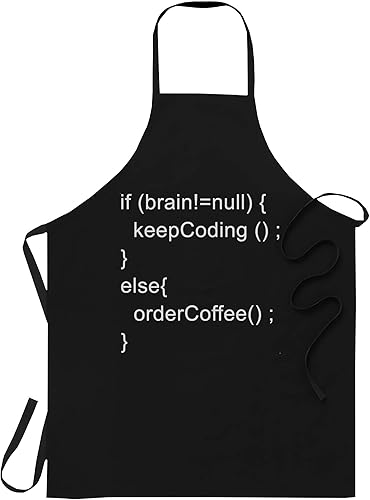 Divertido delantal de cocina para café, talla única, divertido programador para amantes del café, programador, programador, programador,