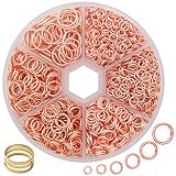 GMMA 1400 Pcs Mixed 6 Sizes/Box Jewelry Making Jump Rings, 4mm 6mm 5mm 7mm 8mm 10mm Jump Rings with