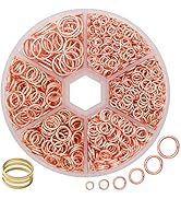 GMMA 1400 Pcs Mixed 6 Sizes/Box Jewelry Making Jump Rings, 4mm 6mm 5mm 7mm 8mm 10mm Jump Rings wi...