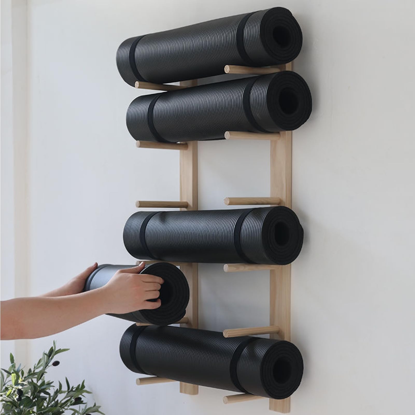 Yoga Training Room Yoga Mat Holder Wall Mount, Organizer ścienny na wałek z pianki, wałek z pianki do organizacji siłowni