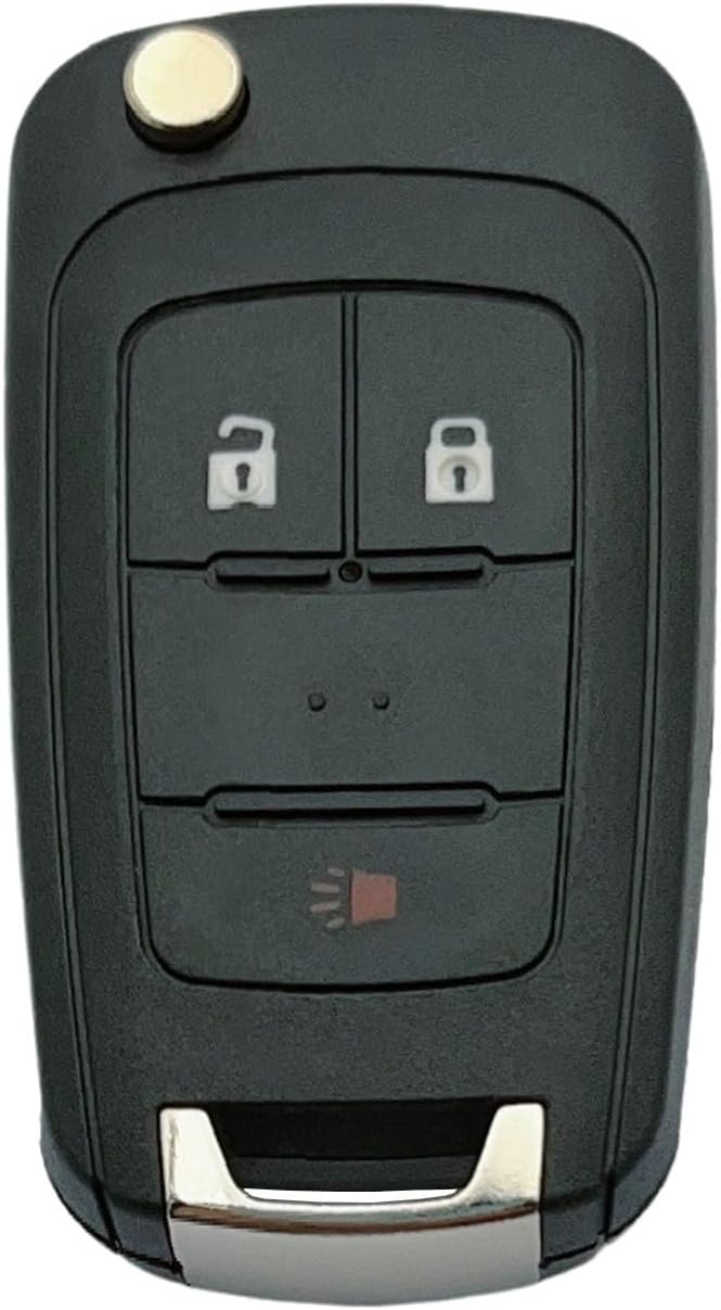 Replacement Key Fob Shell Case Fits for 2010-2017 Chevy Equinox/ Chevrolet Sonic/ GMC Terrain (OHT01060512) Keyless Entry Remote Control 3 Button Flip Key Pad Cover (3 Button)